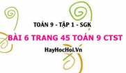 Bài 6 trang 45 Toán 9 tập 1 Chân trời sáng tạo